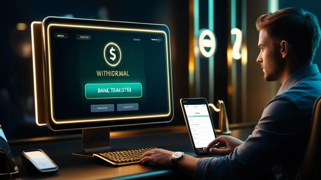 Casino-Kasse mit Auszahlungsanzeige und Wartestatus