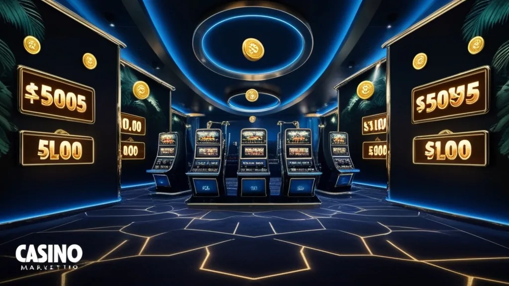 Bonus-Code-Panel vor leuchtenden Slot-Reels in dunkler Casino-Atmosphäre