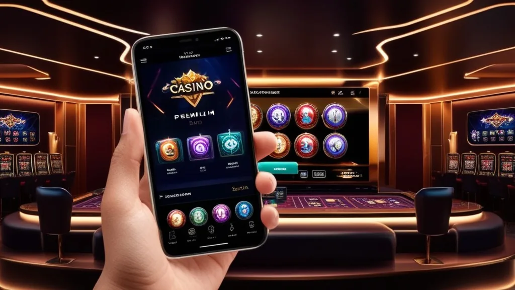 Mobiles Casino-Menü auf dem Smartphone mit klaren Bedienelementen