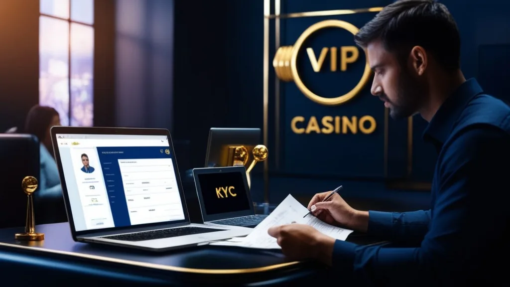 Verifizierungsunterlagen am Casino-Schalter vor der Auszahlung